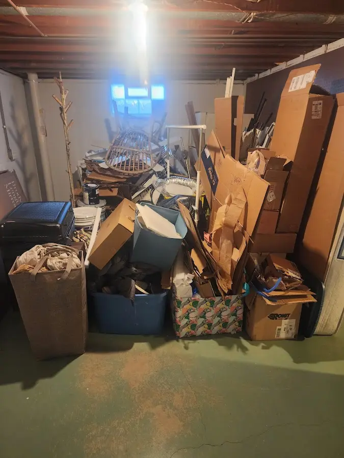 Roll-off dumpster container at job site for 15 Yard Dumpster Rental in Aberdeen